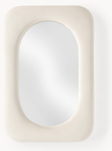 Specchio da parete con cornice in velluto Zola