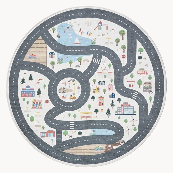 Tappeto rotondo per bambini lavabile Linus