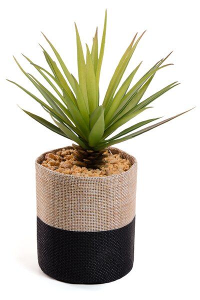 Piccola Palma artificiale in vaso da raphia