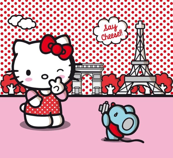 Hello Kitty Coppia di Tende per la Cameretta 180x160 cm