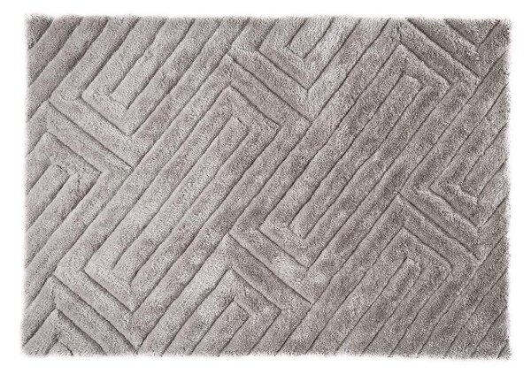 Tappeto shaggy effetto 3D MAZE - Beige/grigio - 160 x 230 cm