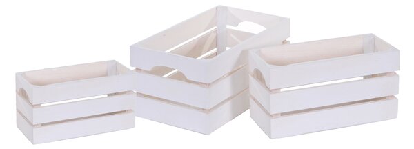 Set 3 Cassetta Legno 28 cm