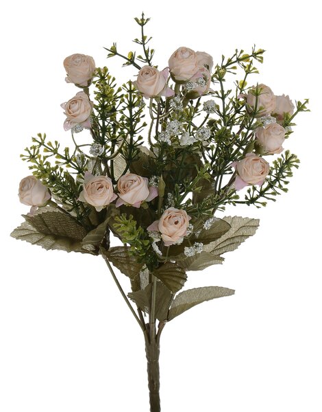 Set 3 Bouquet Artificiali Mini Rose Boccio 34 cm