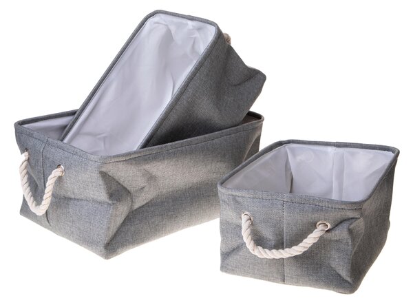 Set 3 Contenitori in Tessuto 45 cm