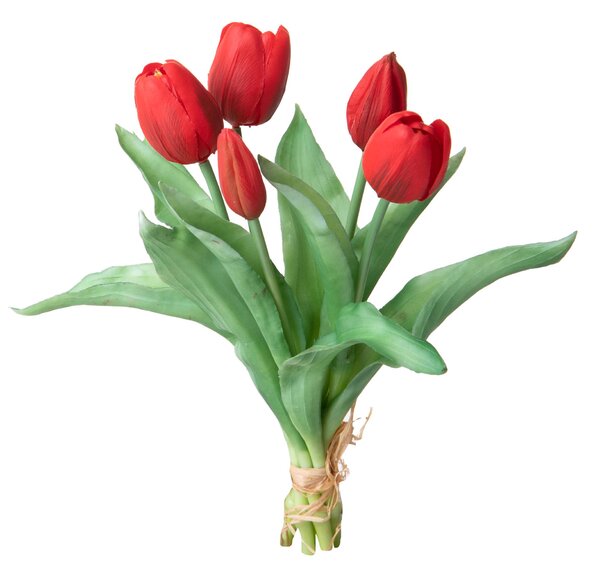 Set 3 Fiori Artificiali Tulipano per 5 Fiori 43 cm