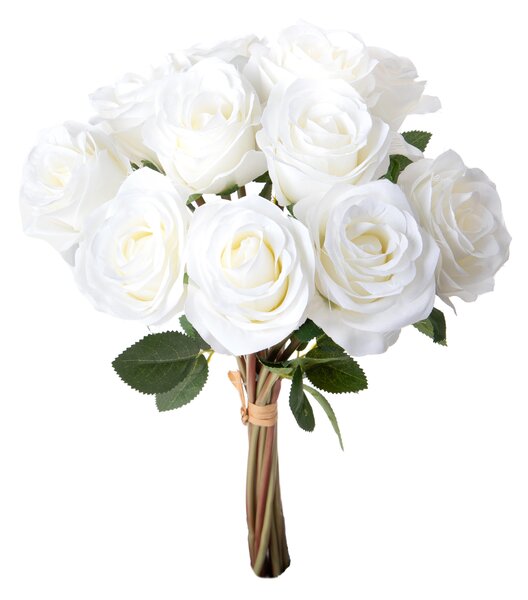 Set 3 Mazzi Artificiali Rose per 9 40 cm