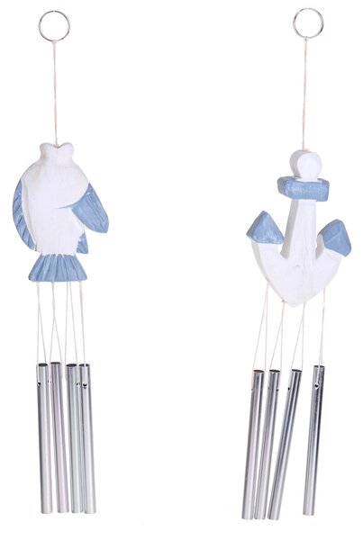 Set 4 Decori Marine con Sonagli da Appendere H 40 cm
