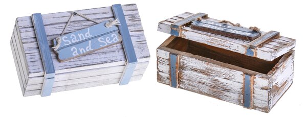 Set 4 Scatole Decori Marine H 6 cm