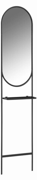 Specchio Zelma in acciaio nero 41 x 184 cm