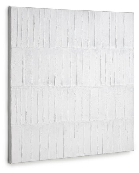 Quadro Basilisa bianco e grigio 90 x 90 cm