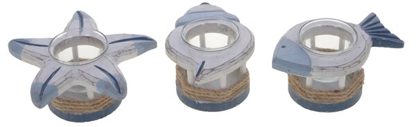 Set 6 Portacandele Assortiti H 8 cm