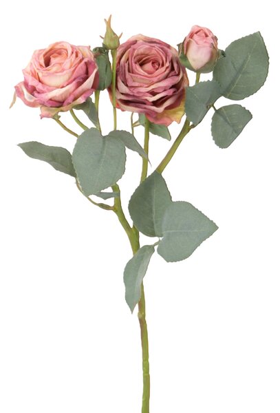 Set 6 Rose Artificiali Rami per 4 Fiori 60 cm