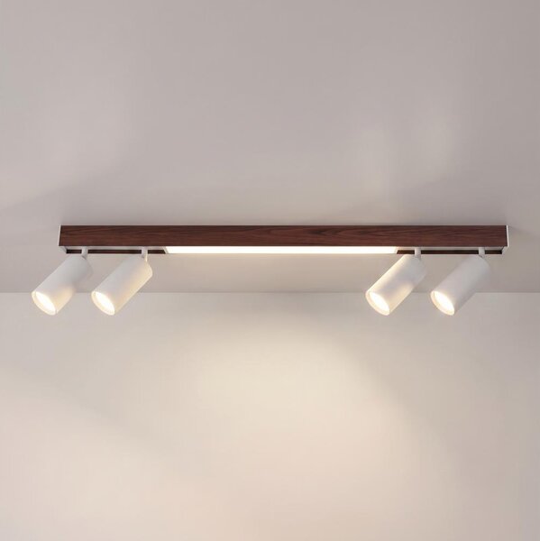 BRILAGI - Faretto LED SELE 4xGU10/30W/230V + LED/20W bianco/decoro ciliegio