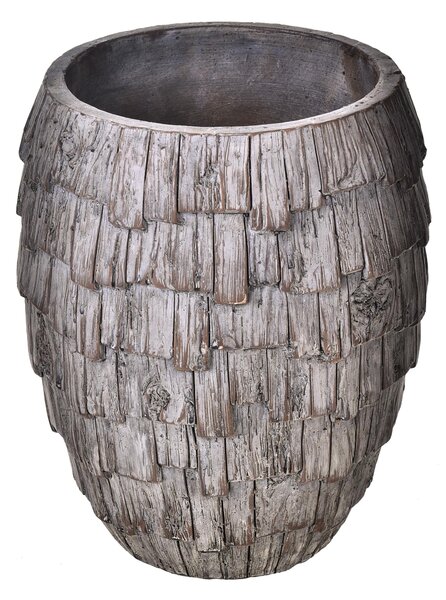 Vaso in Ceramica con Effetto Legno H 30 cm