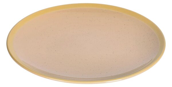 Piatto piano Tilia in ceramica beige