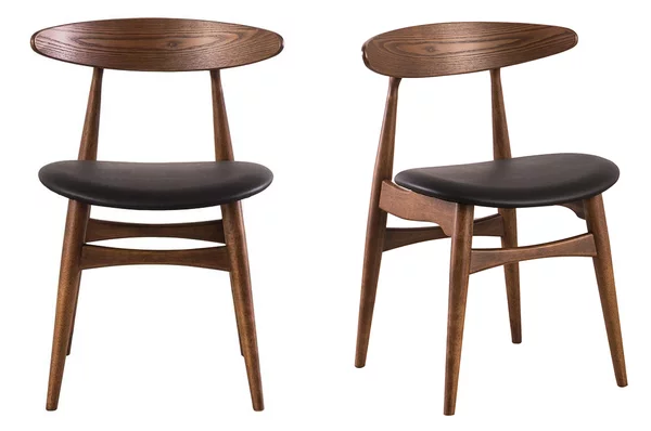 Set di due sedie in noce e nero design WALFORD