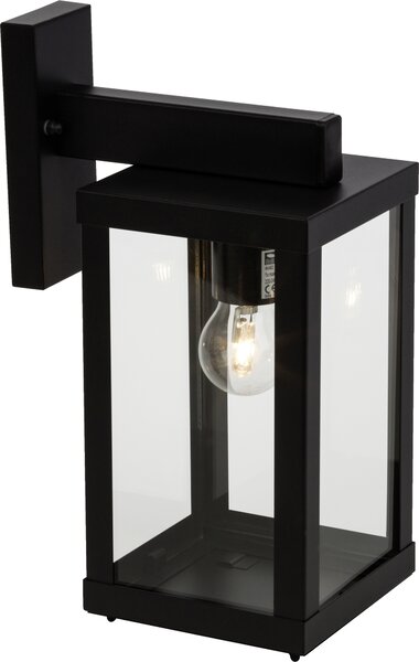 Lampada da parete per esterni di design nera - Protezione IP44 contro gli spruzzi d'acqua Porta d'ingresso giardino