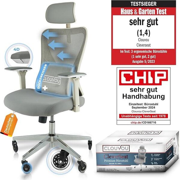 Sedia da ufficio ergonomica [PRODOTTO MIGLIORE ] | Sedia da scrivania completamente regolabile | Sedia da ufficio e sedia da gaming | Sedia per computer, sedia ergonomica per l'ufficio domestico | Sedia girevole, portata massima 150 kg