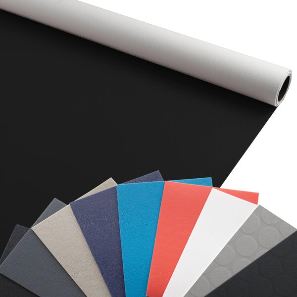 Primaflor PVC EXPOTOP - Nero - 2,00m x 1,50m - Pavimento espositivo, pavimento vinilico per cucina, soggiorno e bagno, moquette di alta qualità, pavimento antiscivolo