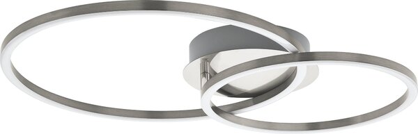 Lampada da soffitto LED EGLO Smart Home Mottafollone, ZigBee, app e comando vocale Alexa, colore della luce regolabile, lampada da soffitto in nichel opaco, 41,5 x 29 cm