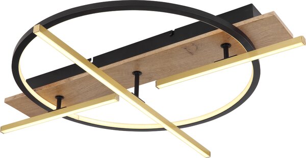 Globo Lighting|Lampada da soffitto in metallo nero opaco, LED