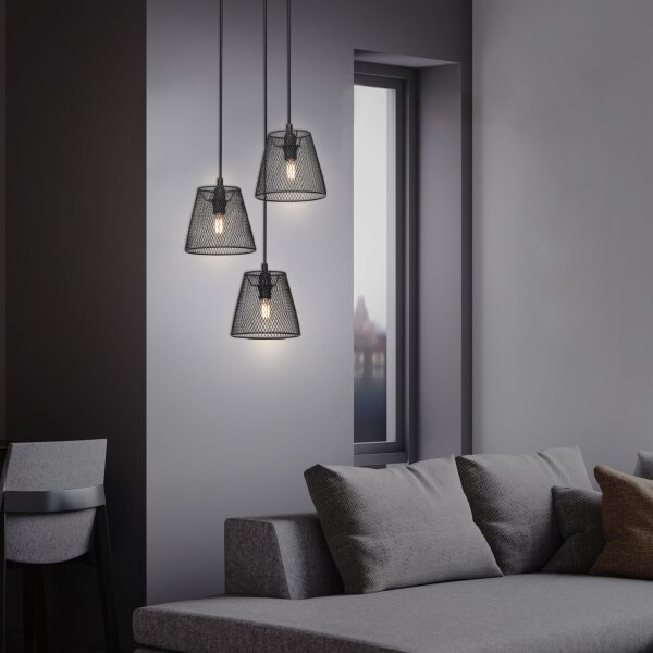 Briloner 4074-035 - Lampadario a sospensione con filo TAUNUS 3xE14/40W/230V albero di caucciù