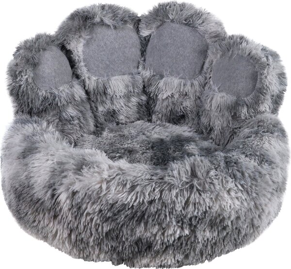 Lettino per cani Nobby Paw grigio, dimensioni: Ø 75 x 21 cm / 42 cm