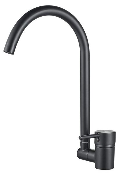 Rubinetto da cucina, con bocchetta estensibile, finitura cromata, colore nero