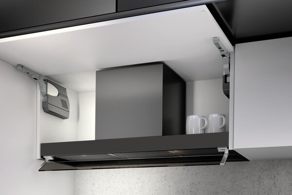 Airforce Cappa Cucina Aspirante/Filtrante Sottopensile Incasso Larghezza 60 cm Profondit 35 cm Classe A colore Nero - CCF3006515 F300 BL/A/60