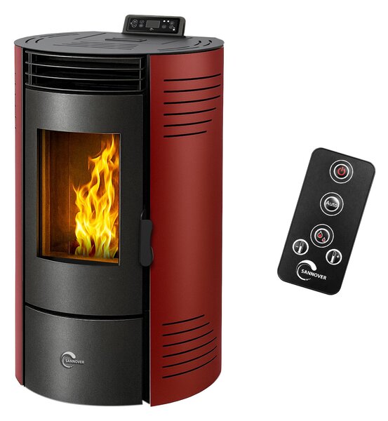Stufa a pellet Azora 11,6 kW Bordeaux Sannover