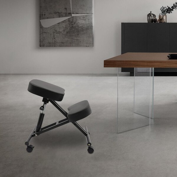 Sgabello ergonomico per seduta a ginocchia - Altezza regolabile da 50 a 60 cm - Capacità di carico: 100 kg