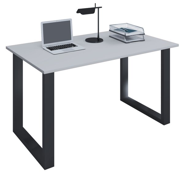 Scrivania in legno | H. 76 x W. 140 x T. 50 cm | Tavolo per computer semplice | piedini in metallo di alta qualità | Tavolo da lavoro | Mobili da ufficio - Lona U