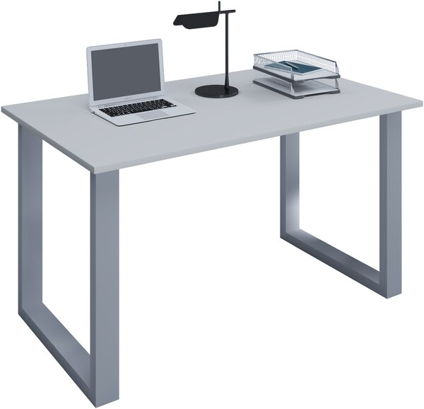 Scrivania in legno | H. 76 x W. 140 x T. 50 cm | Tavolo per computer semplice | piedini in metallo di alta qualità | Tavolo da lavoro | Mobili da ufficio - Lona U
