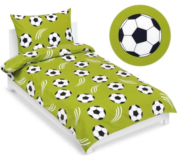 Biancheria da letto in cotone per bambini, taglia junior - 140x200 cm. Coprimaterasso: 70x90 cm - disponibile nei colori verde, nero e bianco
