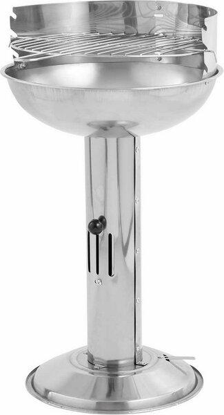 Colonna barbecue Kynast in acciaio inox Ø 39 cm barbecue a carbone rotondo 613-400745