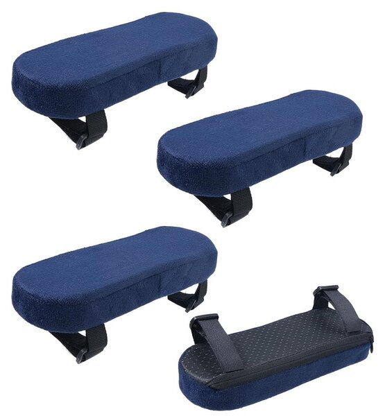 4 cuscini per braccioli di sedie, realizzati in memory foam, adatti per sedie da ufficio e sedie da gaming
