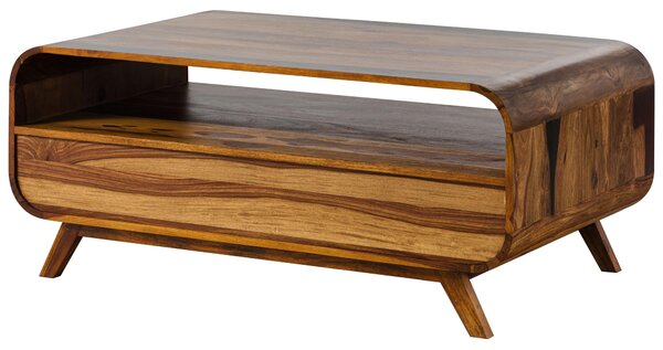 MASSIVMOEBEL24 | MAILAND #231 Tavolino da salotto in legno di sheesham - laccato / marrone scuro 120x70x50