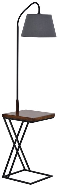 HOMCOM Lampada da Terra Moderna con Caricatore Wireless e Testa Flessibile per Soggiorno, Camera da Letto e Ufficio, 36x36x165 cm|Aosom