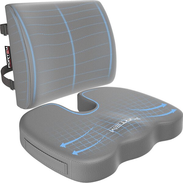Cuscino per la schiena e supporto lombare per sedia da ufficio, in memory foam