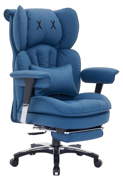 Sedia da ufficio ergonomica con poggiapiedi, poltrona direzionale