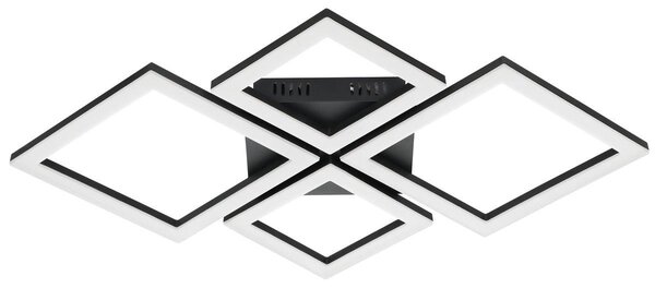 Plafoniera Moderna Paranday-Z 4 Led Acciaio Nero