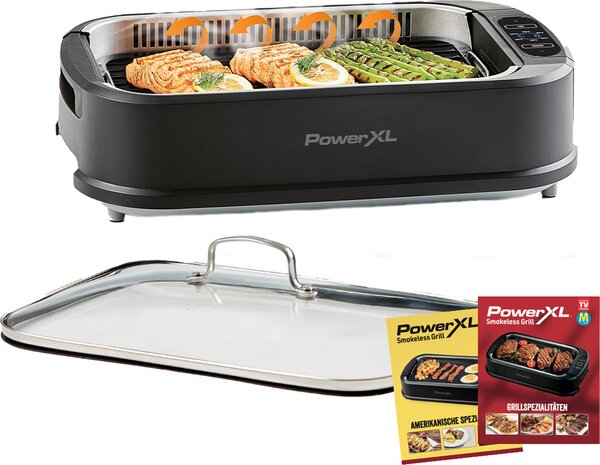 PowerXL Smokeless Grill - grill elettrico da tavolo con coperchio