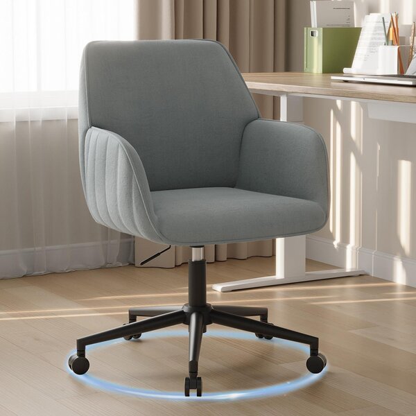 Sedia da ufficio, ergonomica, in velluto, regolabile in altezza, ideale per l'ufficio domestico, portata massima 136 kg