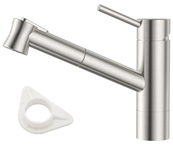 Rubinetto da cucina con doccetta estraibile, alta pressione, girevole a 120°