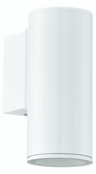 Applique da esterno a LED 1x GU10 max. 3W/230V acciaio zincato bianco IP44 6,5x15x9,5cm