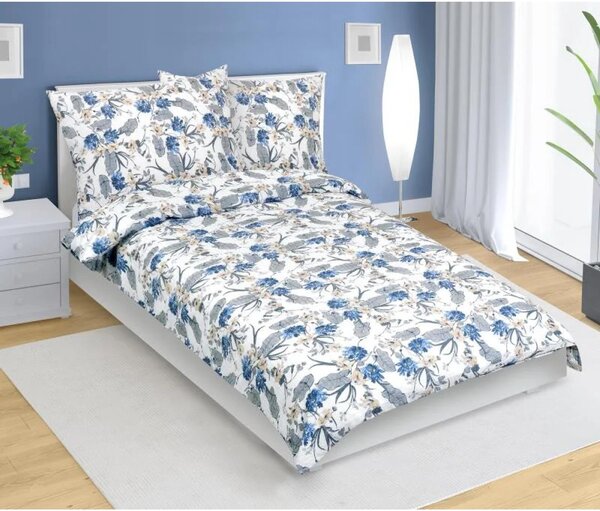 Lenzuola in crêpe - 140x220 cm. 70x90 - blu