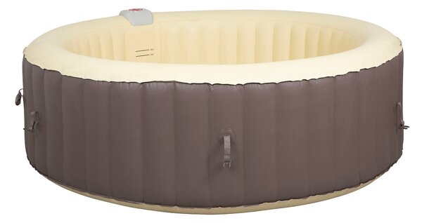 Vasca Idromassaggio da Esterno Gonfiabile Riscaldata 4-6 Posti Ø208x65 cm Ease.Zone Marrone