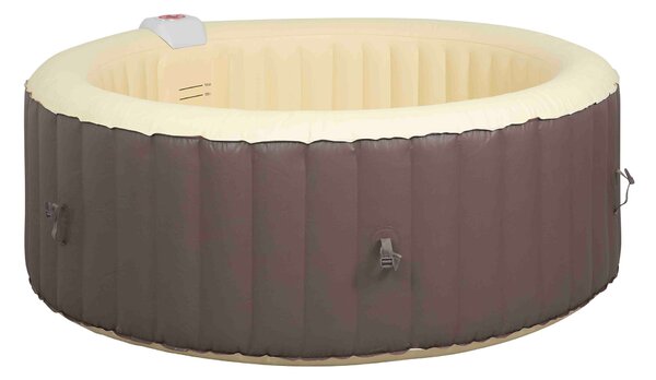 Vasca Idromassaggio da Esterno Gonfiabile Riscaldata 2-4 Posti Ø180x65 cm Ease.Zone Marrone