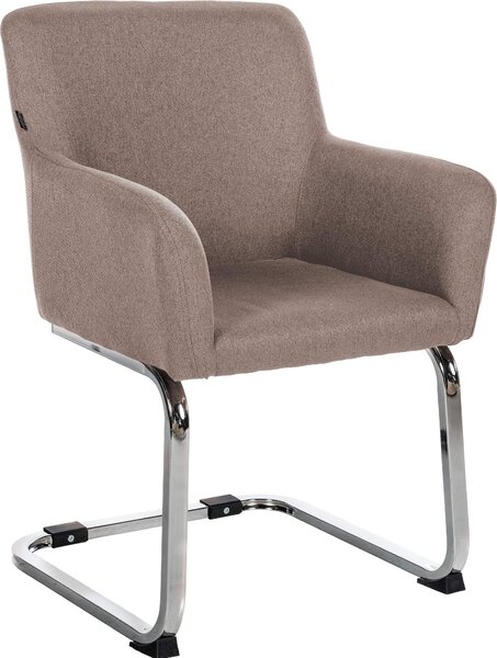 Sedia CLP Puka, colore taupe, rivestimento in tessuto