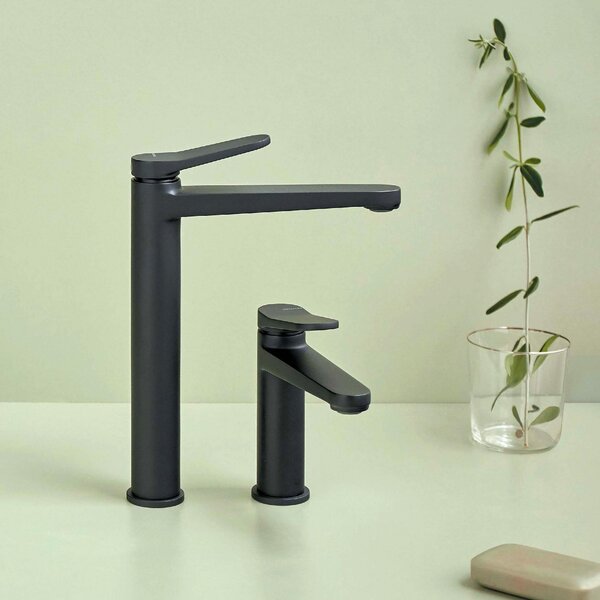 SANYCCES AIR Miscelatore monocomando per lavabo Nero opaco Altezza 29 cm